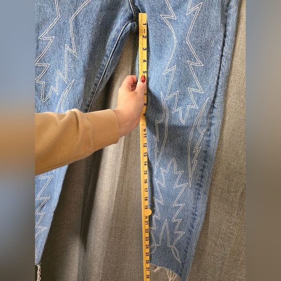 Levis 501 Embroidered High Waist Skinny Jeans Size 26/26 Del Norte Premium Denim - Picture 10 of 10